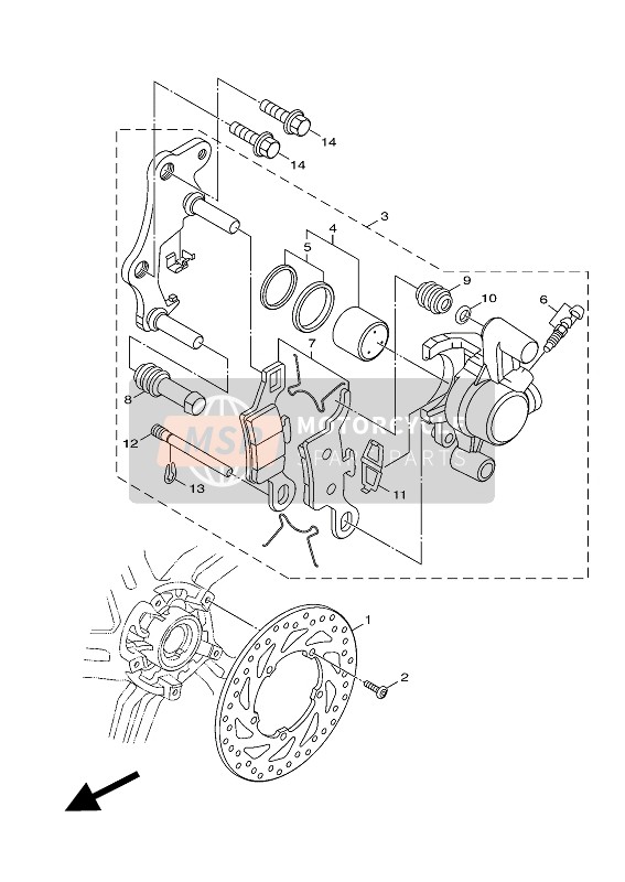 5S9F59170000, Manschette, Bremssattel, Yamaha, 0